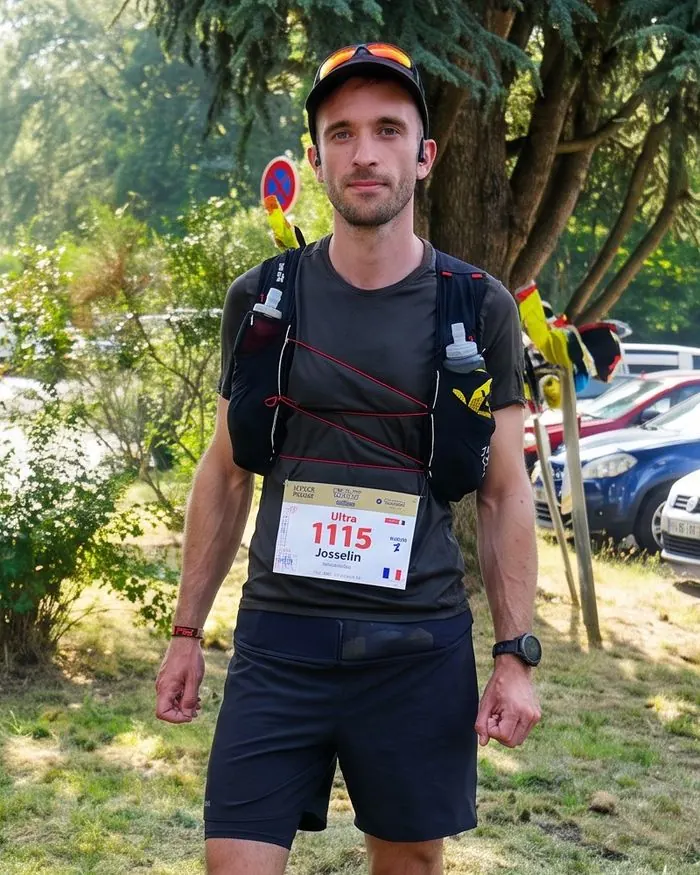 Josselin Dauvilaire au départ d'un ultra-trail